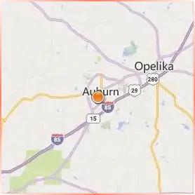 Auburn University Location Map Auburn University Location Map