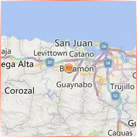 Universidad Central de Bayamon Location Map