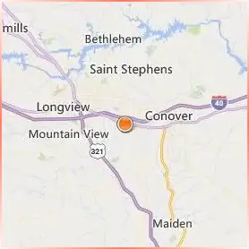 Catawba Valley Community College Location Map