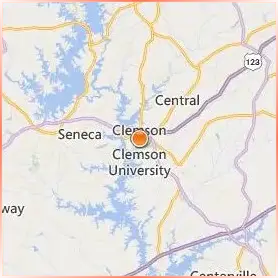 Clemson University Location Map Clemson University Location Map