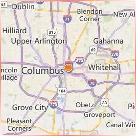 Columbus College of Art and Design Location Map