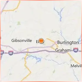 Elon University Location Map