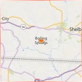 Gardner Webb University Location Map