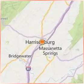 James Madison University Location Map