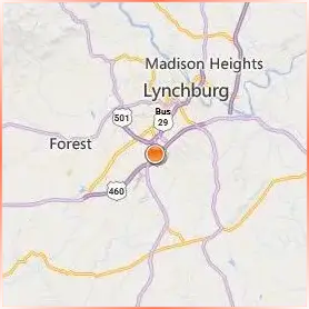 Liberty University Location Map