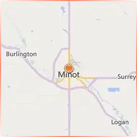 Minot State University Location Map