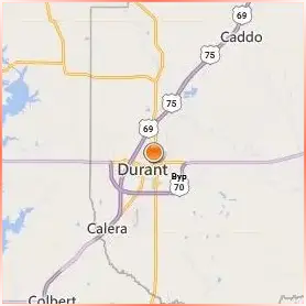 Southeastern Oklahoma State University Location Map
