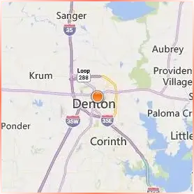 Texas Woman's University Location Map