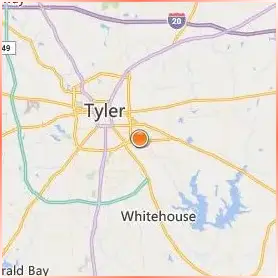 The University of Texas at Tyler Location Map