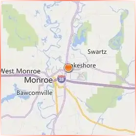 University of Louisiana at Monroe Location Map University of Louisiana at Monroe Location Map