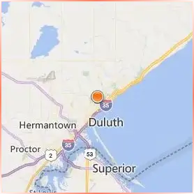 University of Minnesota Duluth Location Map