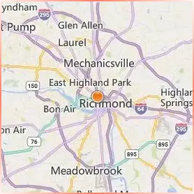 Virginia Commonwealth University Location Map