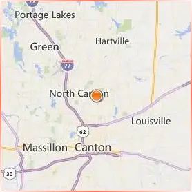 Walsh University Location Map